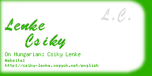 lenke csiky business card